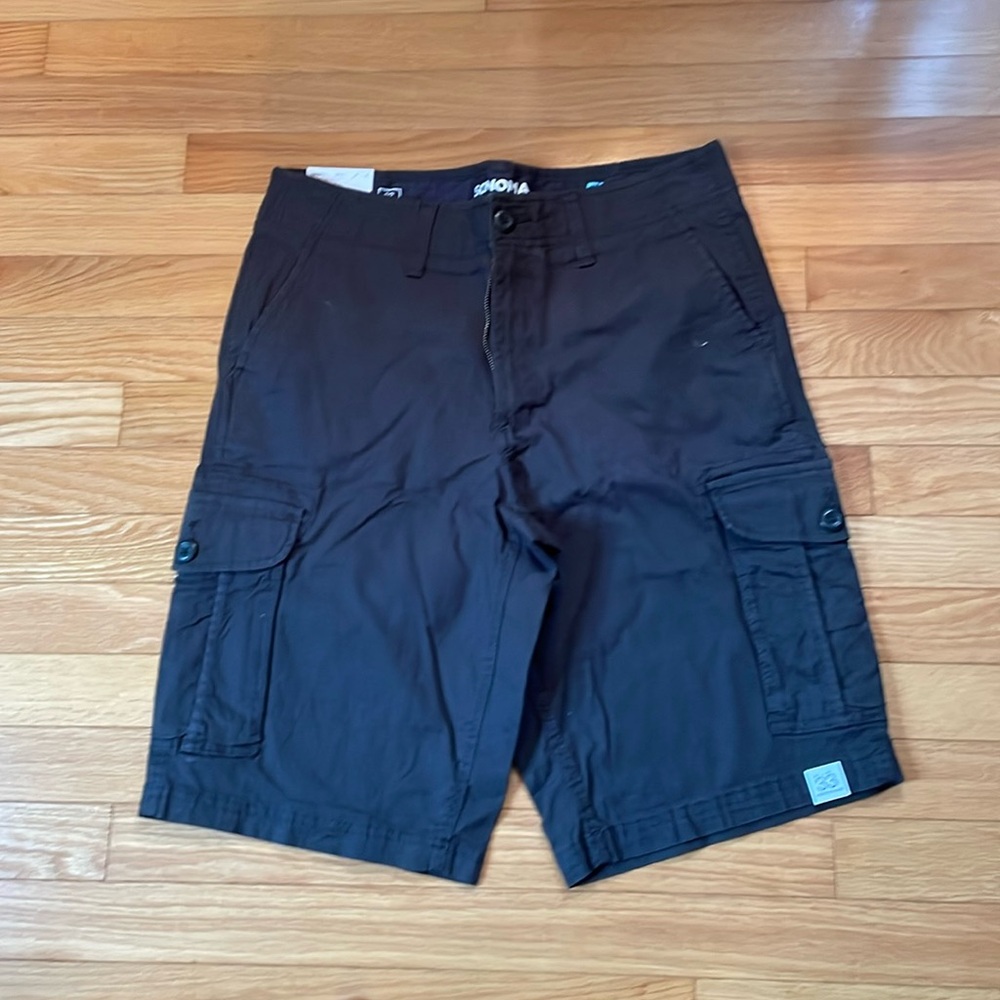 NWT Men’s Sonoma Ripstop Gray Cargo Shorts, size 33